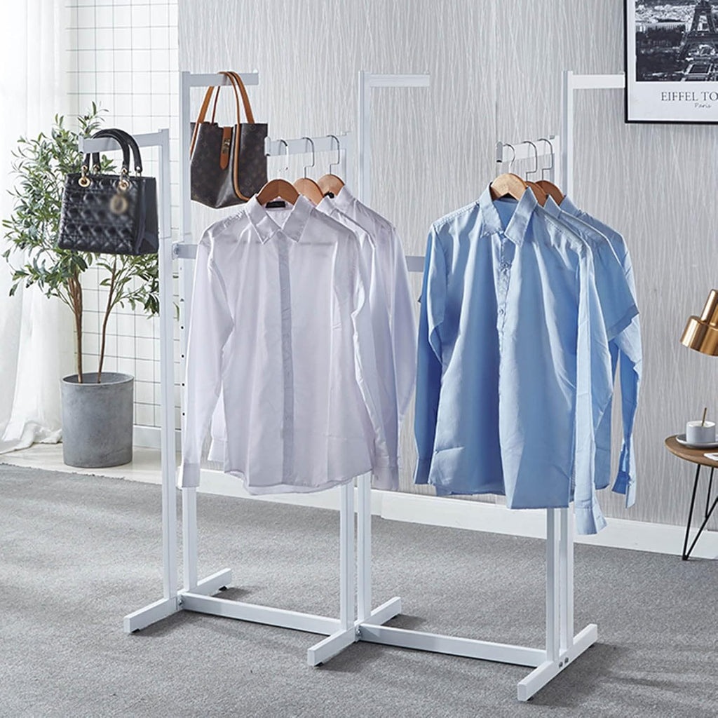Floor-standing Heavy Duty Metal Garment Racks, Retail Boutique Store Clothes Display Rack Nakajima Rack ， Commercial Entryway Organizer Coat Rack，adjustable Height 6 Way Rack Clothes Hanging Rod