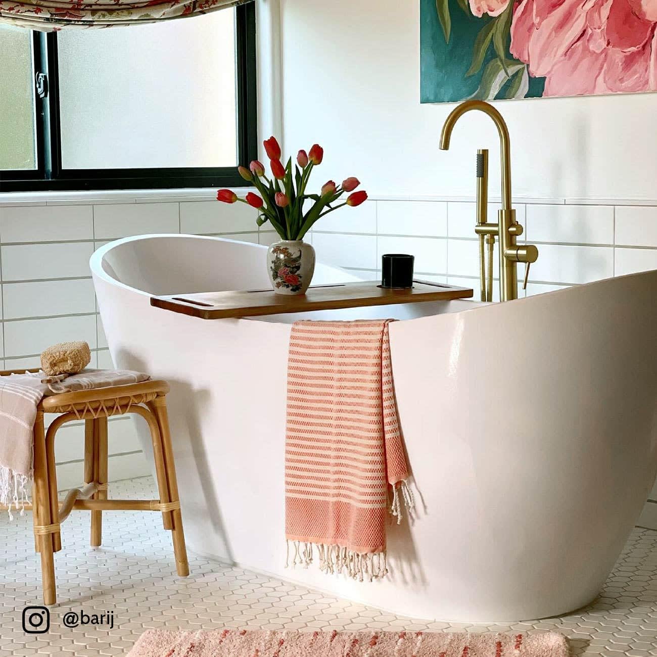Vintage Tub & Bath Philo 59 Inch Acrylic Double Slipper Freestanding Tub