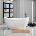 60' Acrylic Freestanding Bathtubs, High-back Stand Alone Tub, Soaking Tubs for Bathroom, Integrated Overflow and Drain, cUPC Certified, Gloss White
