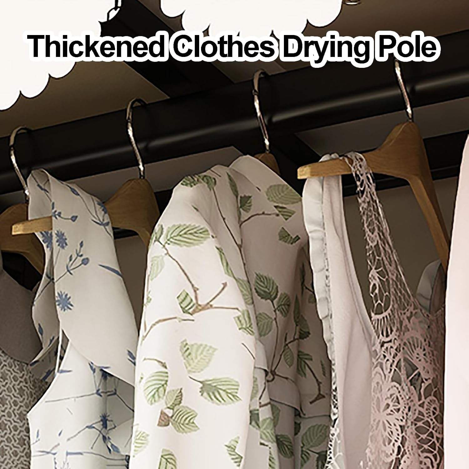 Portable Wardrobe Closet With Cover, Foldable Clothes Rack For Hanging Clothes, Metal Garment Rack, Curtain Clothing Coat Organizer, For Bedroom(110cm/43.3inch)