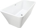 Vanity Art 67 X 29 Inch White Acrylic Freestanding Bathtub | Contemporary Design Soaking Tub with Pop-up Drain and Slotted Overflow Included, UPC Certified VA6820