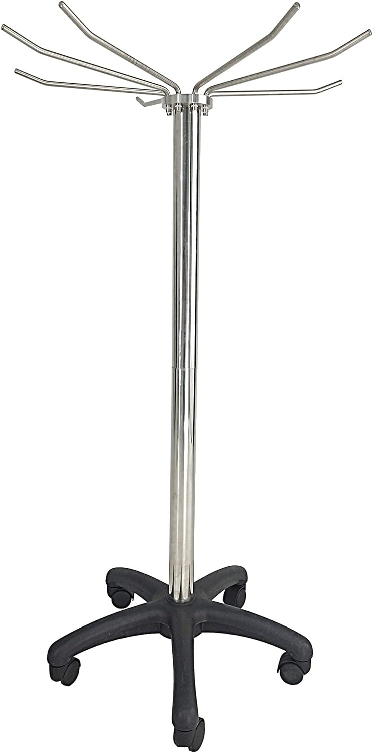 FixtureDisplays® Lead Apron Rack MRI X-Ray Protective Cover Mobile Rack with Wheels Stainless Steel Construction Non-Magnetic 1782-517W Classic-New