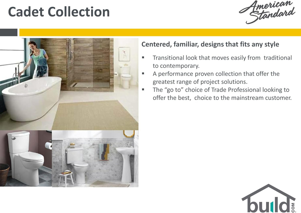 American Standard 2764014M203.011 Cadet 66 in. Acrylic Freestanding Soaker Bathtub with Tub Filler, Hand Shower and Drain, Arctic White, 50-60 Gallons