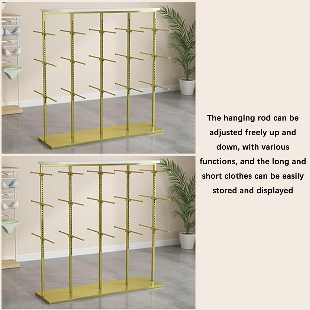 Boutique Underwear Metal Display Stand, Retail Store Garment Rack Clothing Hanger, Floor-Standing Bra Slippers Socks Accessories Storage Shelf, Commercial Organizer (C