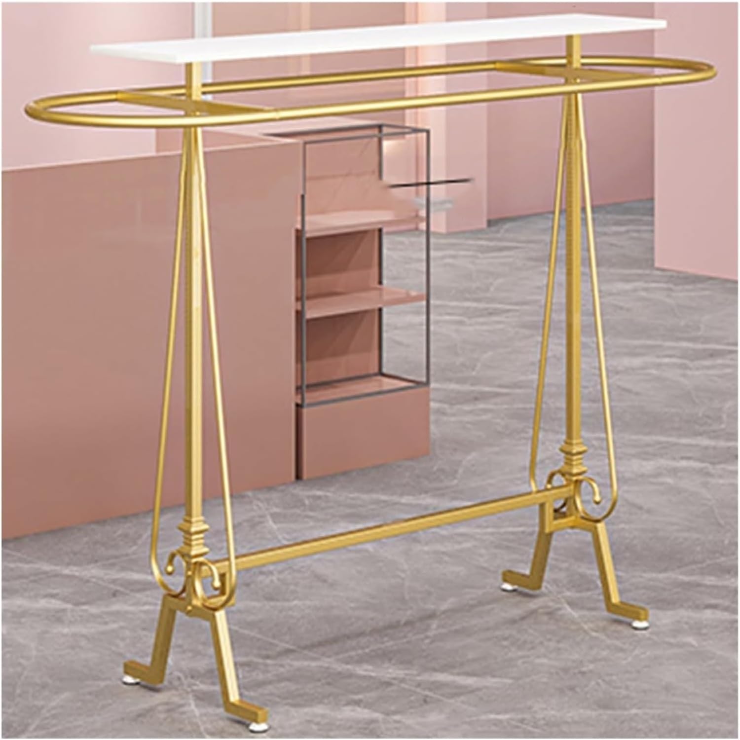Clothes Rail Garment Rack Underwear Display Stands, Freestanding Double Sided Round Clothing Store Boutiques Retail Lingerie Garment Rack for Bra/Swimsuit/Sock Organ