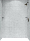 Swan SQMK723662.053 Solid Surface Glue-Up 3-Panel Bathtub Wall Kit, 36' L x 62' H x 72.5' H, Tahiti Gray