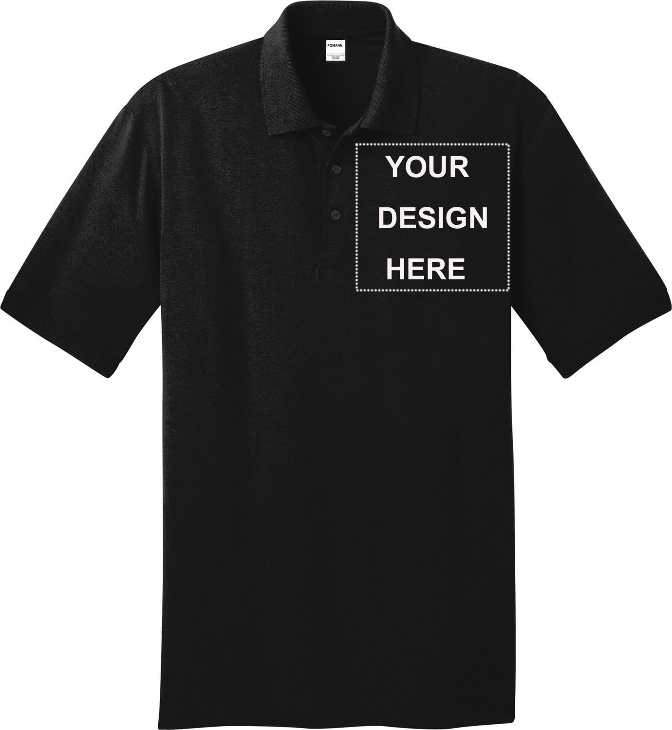 Personalized Men's Polo Shirt with Photo Logo Print 10 Pack Custom Uniform Shirt