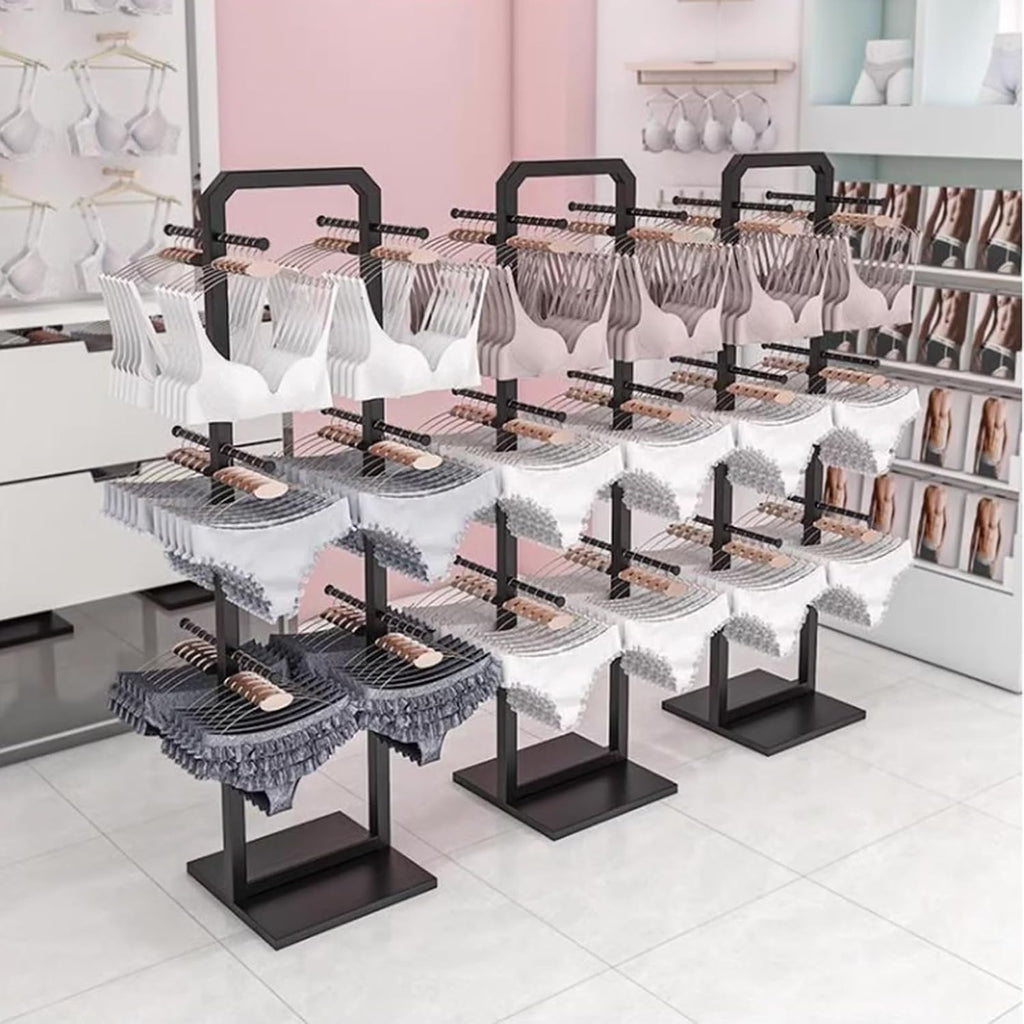 Clothing Store Garment Rack Boutique Lingerie Stand,3-layer Nakajima Rack Bra Shorts Display Storage Rack, Keyring Toys Show Jewelry,swimsuit Beachwear Hanger Garment Organizer For Mall Exhibition