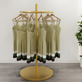 Freestanding Round Garment Rack, Floor Standing Rotatable Clothing Retail Display stand, Clothing Store Underwear Hats Show Shelf, for Retail Store(Gold)