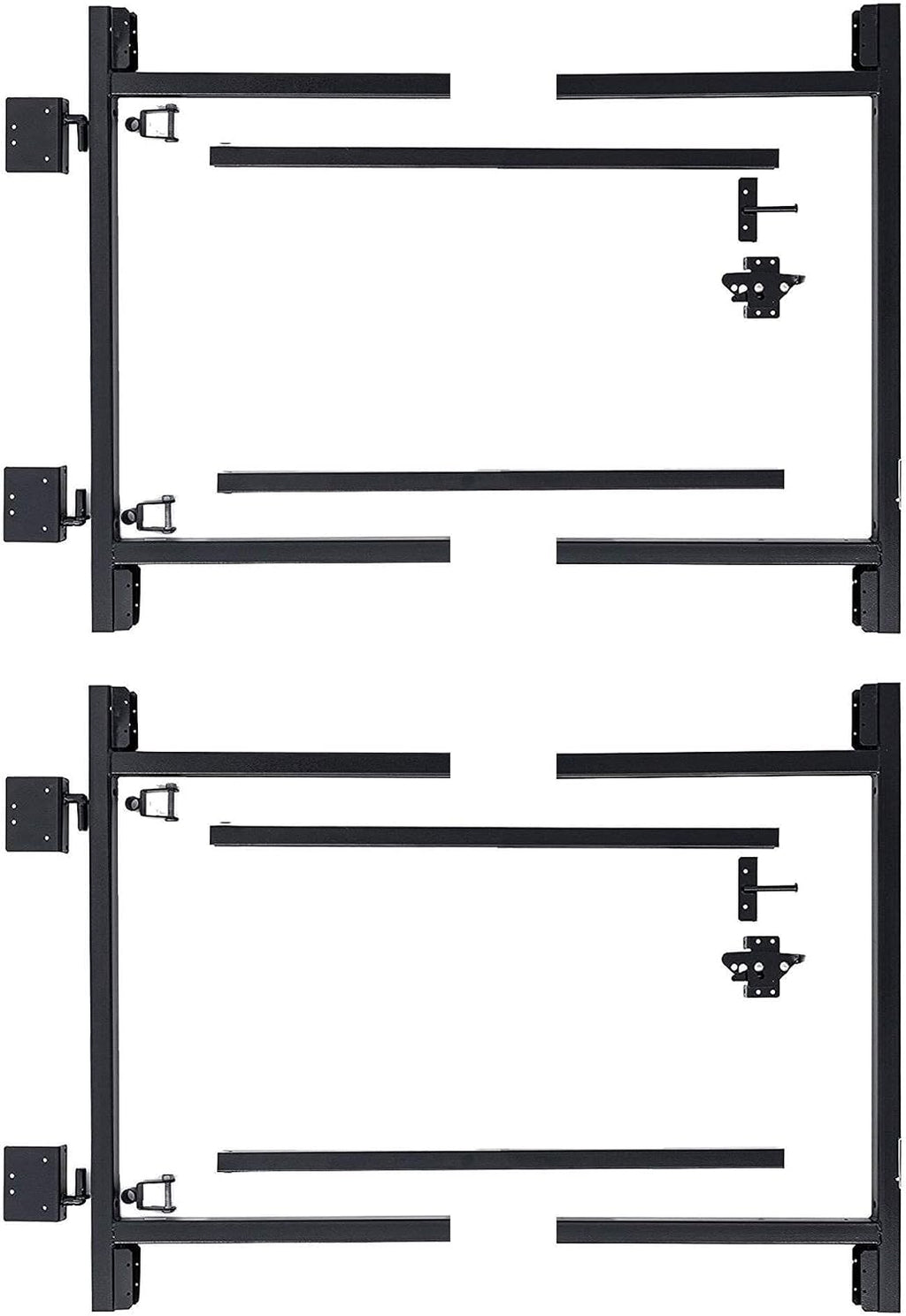 Adjust A Gate Steel Frame Gate Adjustable Building Kit for Doorway and Driveway, 36 to 60 Inches Wide and 4 Inches High, 2 Pack