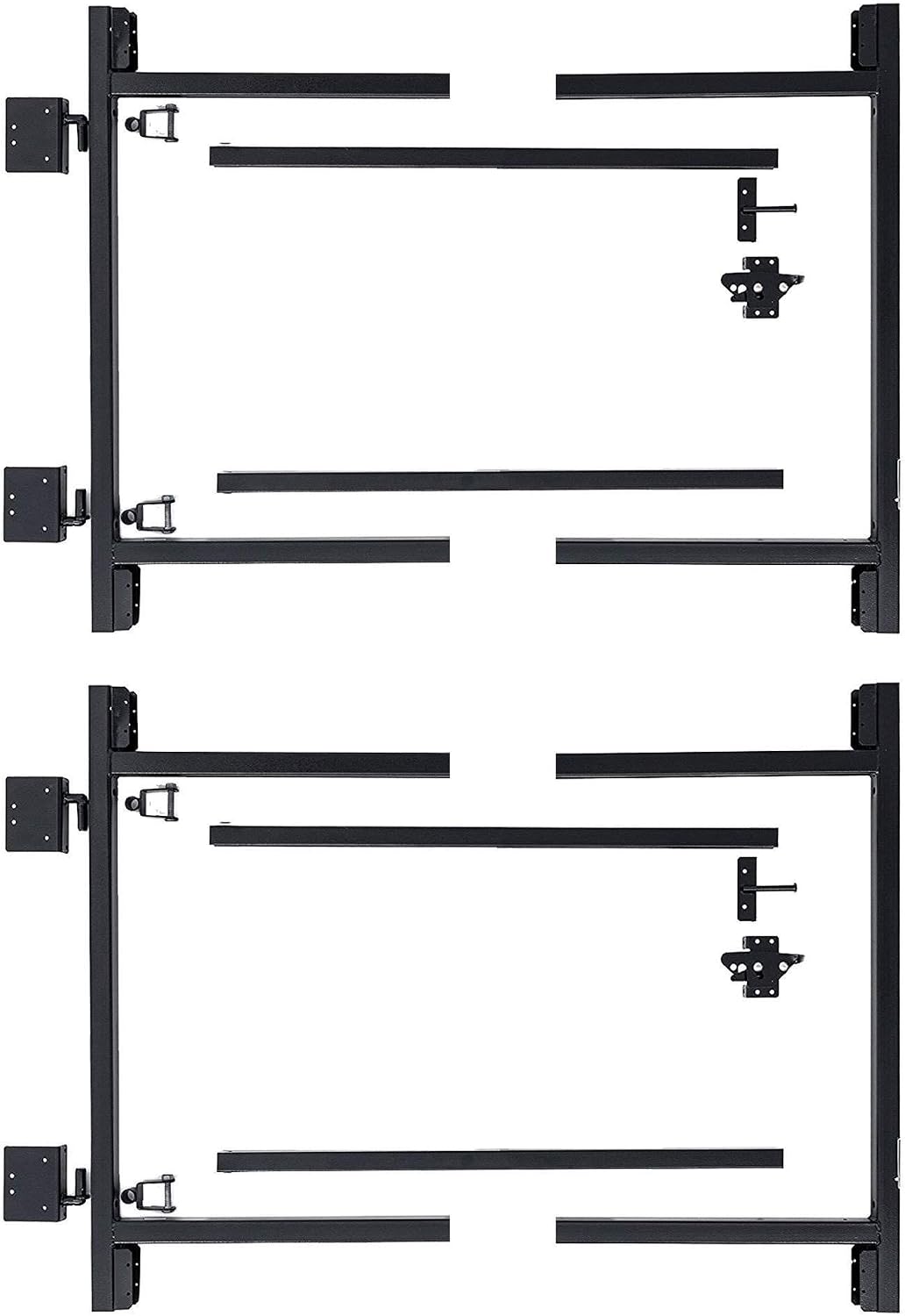 Adjust A Gate Steel Frame Gate Adjustable Building Kit for Doorway and Driveway, 36 to 60 Inches Wide and 4 Inches High, 2 Pack