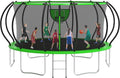 KOFUN 1500LBS 10/12/14FT Tranpoline Outdoor for Kids and Adults, Tranpolines with Net, Ladder, Recreational Tranpoline with Basketball Hoop Easy to Assemble - Curved Poles Larger Room, ASTM Approval
