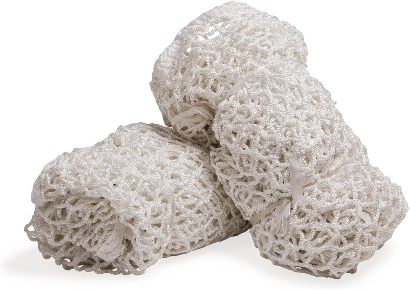 Champion Sports Lacrosse Goal Net - 7mm Official Size White Nylon Net Replacement (Pack of 2)