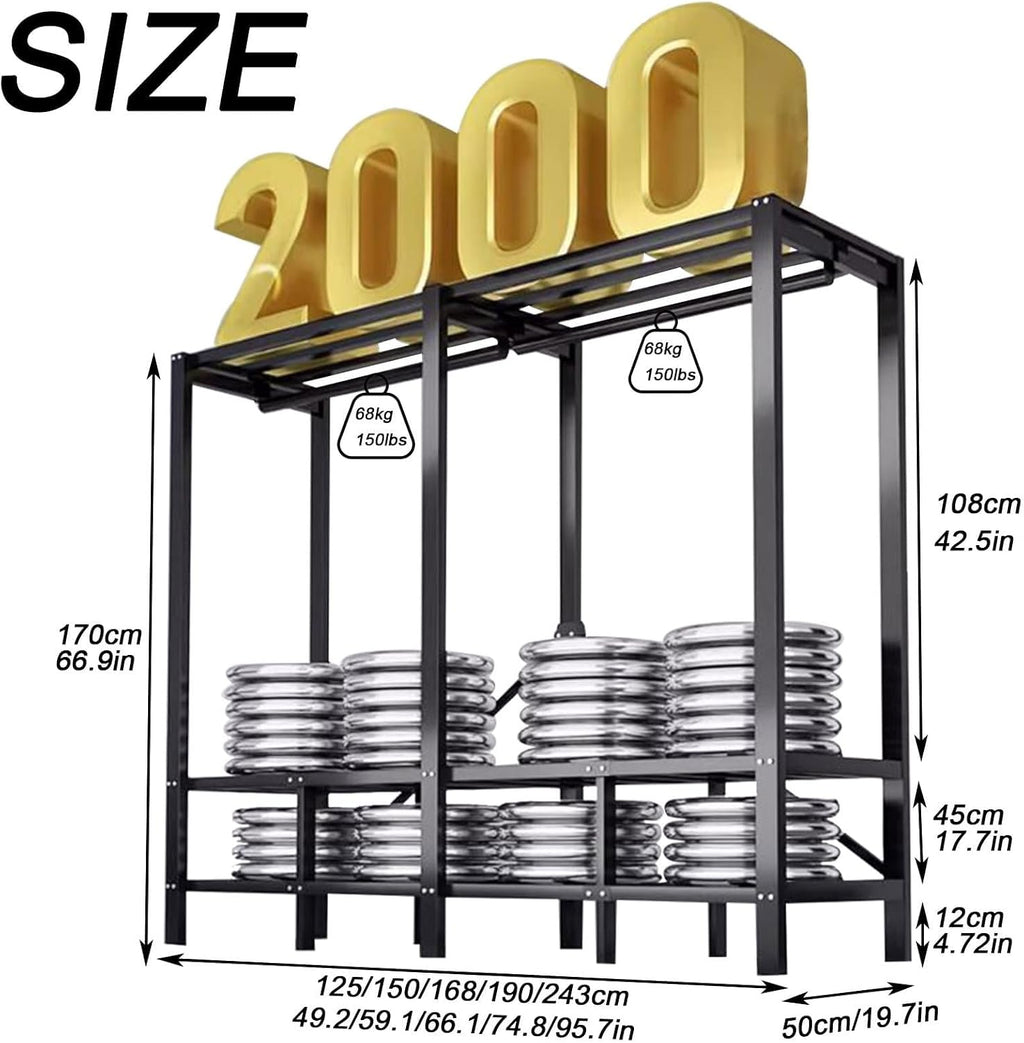 Wardrobe Clothes Organizer - Heavy Duty Metal Garment Rack With Fabric Cover And 2 Hanging Rods, Portable Foldable Wardrobe Closet, Fabric Wardrobe Closet, Load 1200 Lbs For Hanging Clothes(242cm/95.3