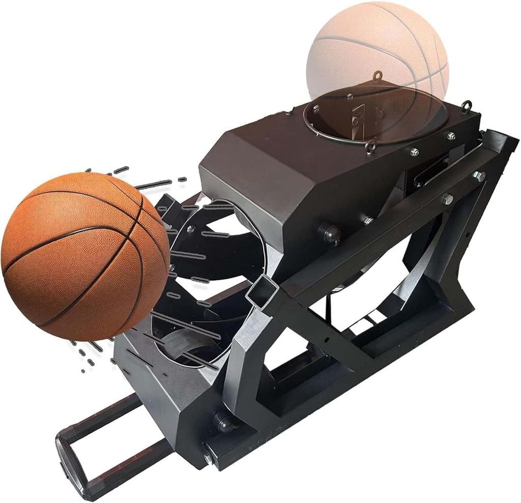 Automatic Basketball Catching & Shooting Machine,Dual-Use Basketball Shooting Rebounder Machine with Net, Basketball Returns (Black)
