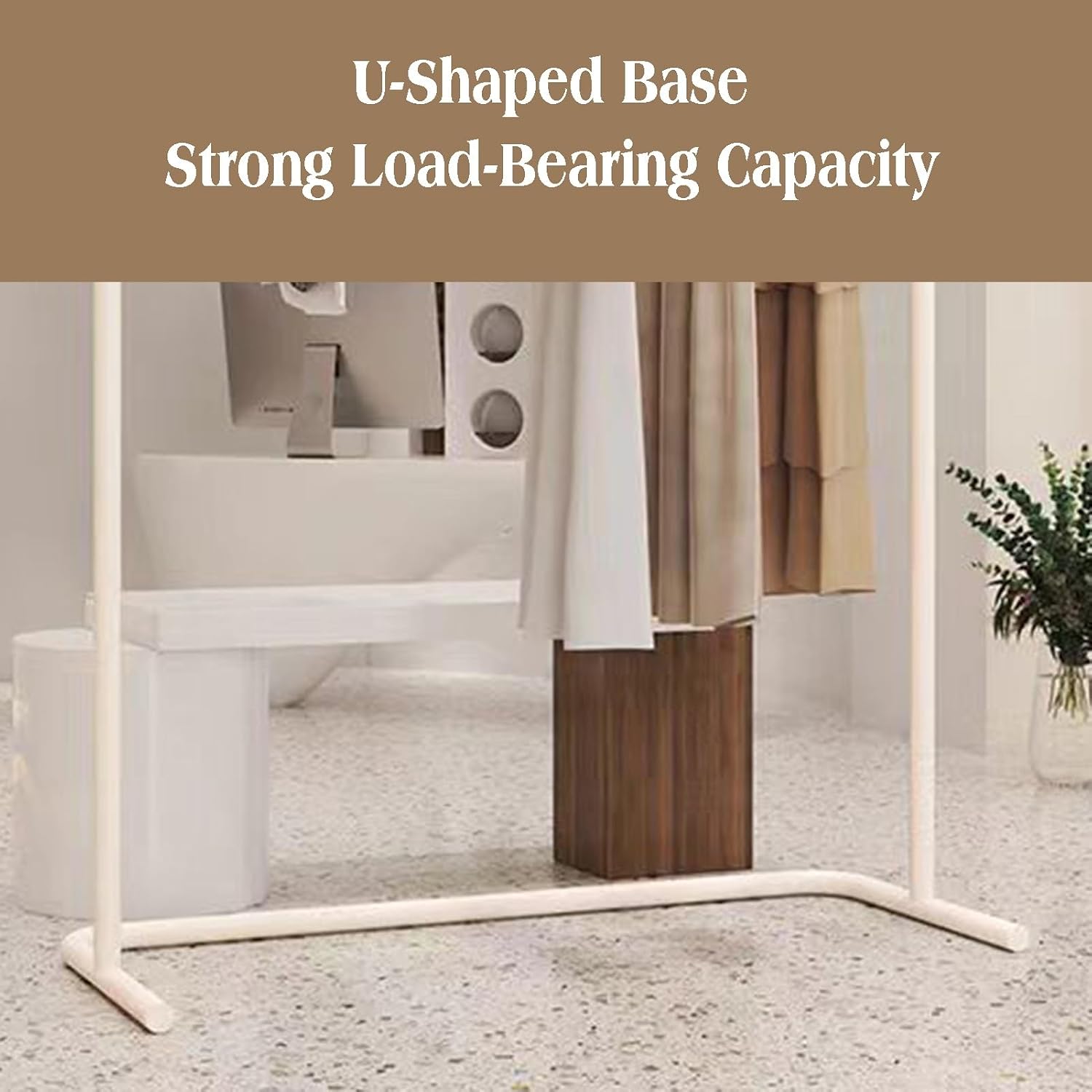 Freestanding Garment Rack Heavy Duty,Clothing With Storage,Large Load Capacity for Retail and Home(80x170cm)