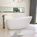 67' High-back Acrylic Tub, Freestanding Bathtubs, Soaking Tubs with Integrated Overflow and Drain, cUPC Certified