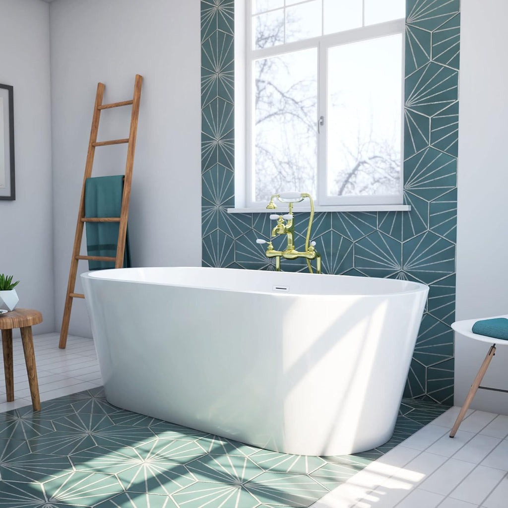 DreamLine Havana 67 in. L x 23 in. H Acrylic Freestanding Bathtub