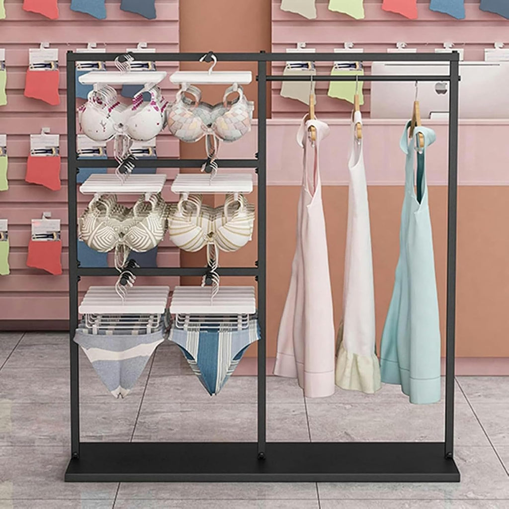 Commercial Coat Rack Stand, Underwear Display Stands, Freestanding Clothing Store Boutiques Retail Lingerie Garment Rack, for Socks Bra Panties Scarves Storage