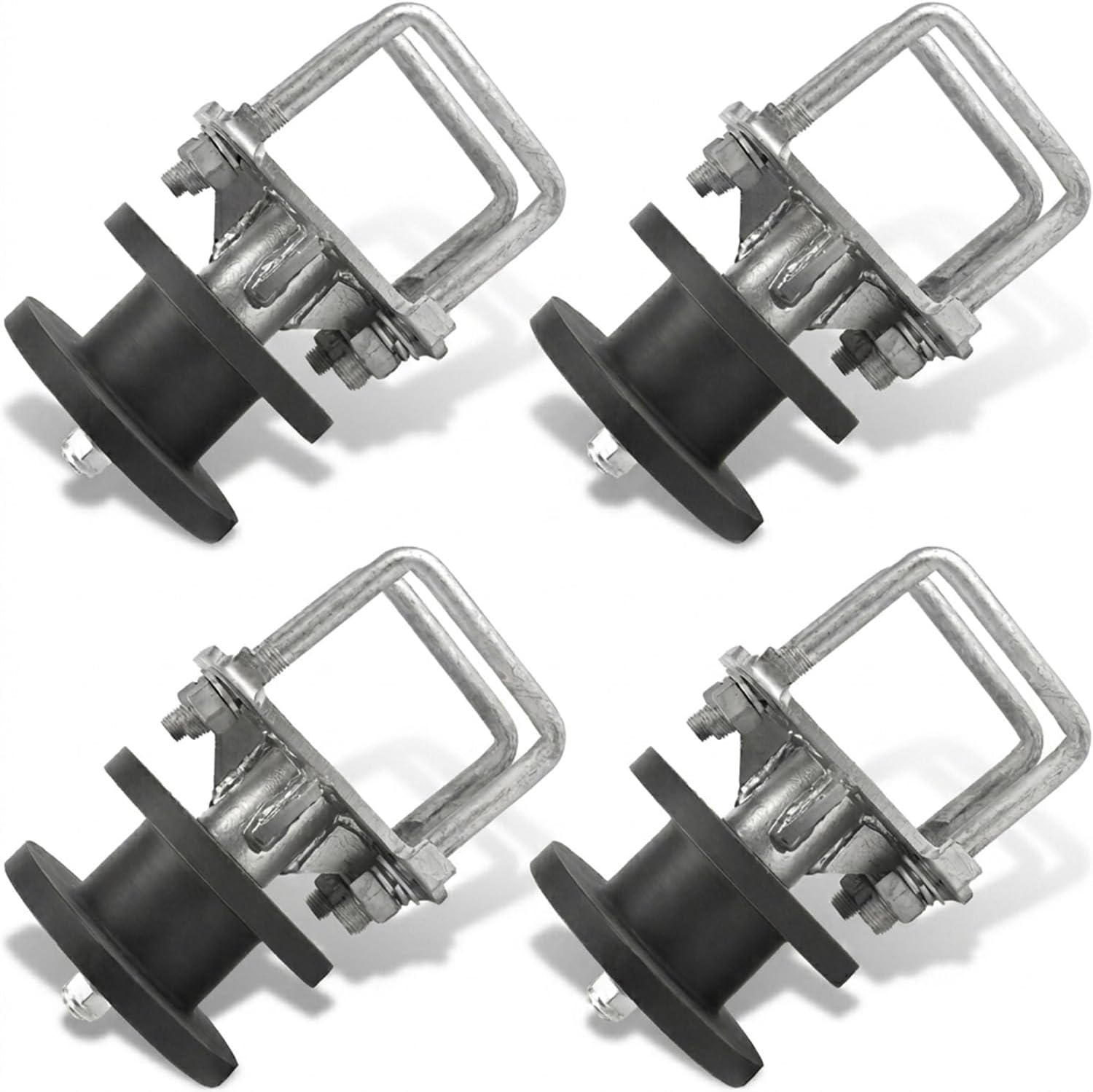 Cantilever Sliding Gates, Nylon Sliding Gate Rollers, Rolling Cantilever for 4' Square Post x 2' Chain Link Fence Gate Frame, Pack of 4