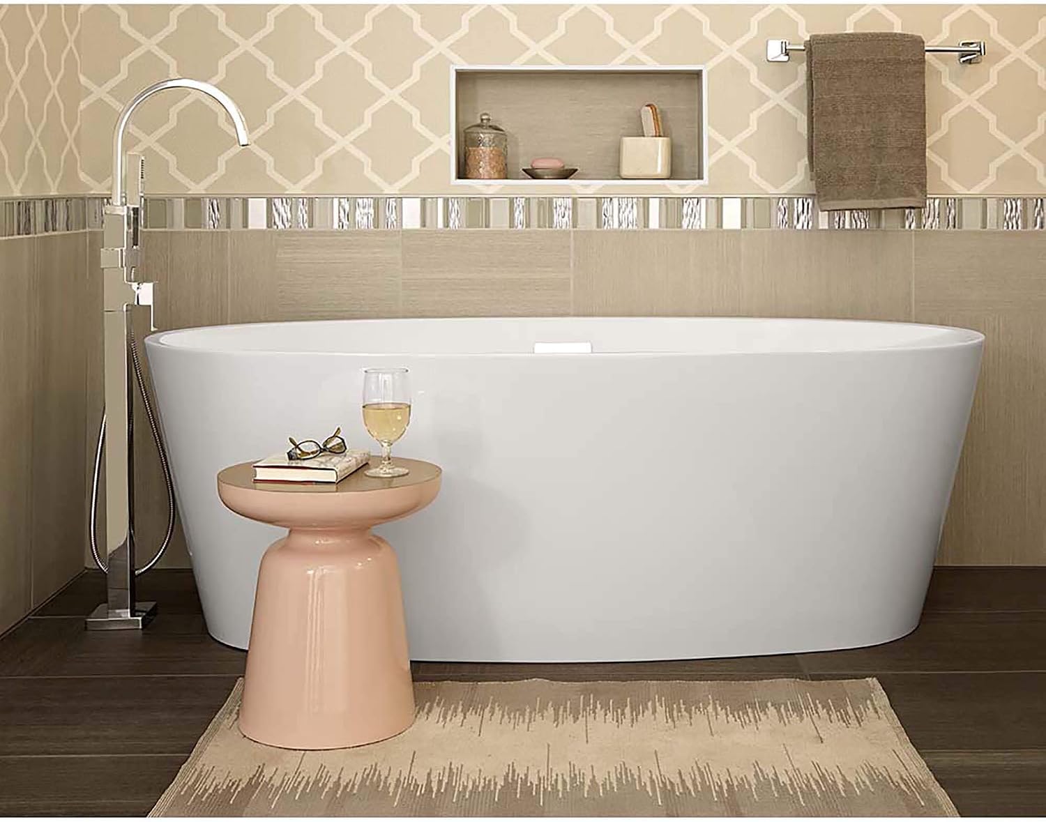 American Standard T184951.002 Contemporary Square Freestanding Tub Faucet for Flash Rough-in Valve, Polished Chrome