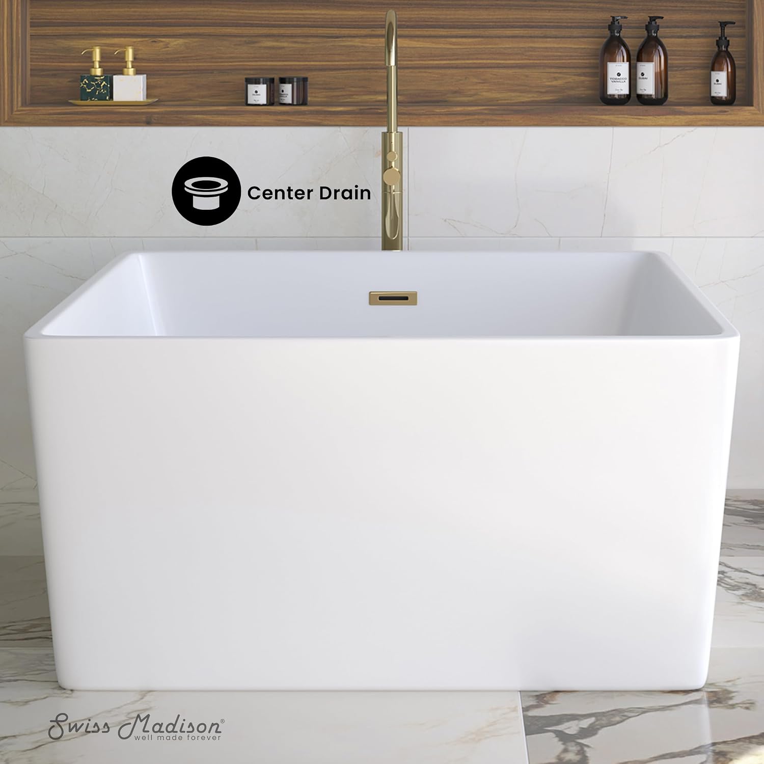 Voltaire 47' Square Freestanding Bathtub