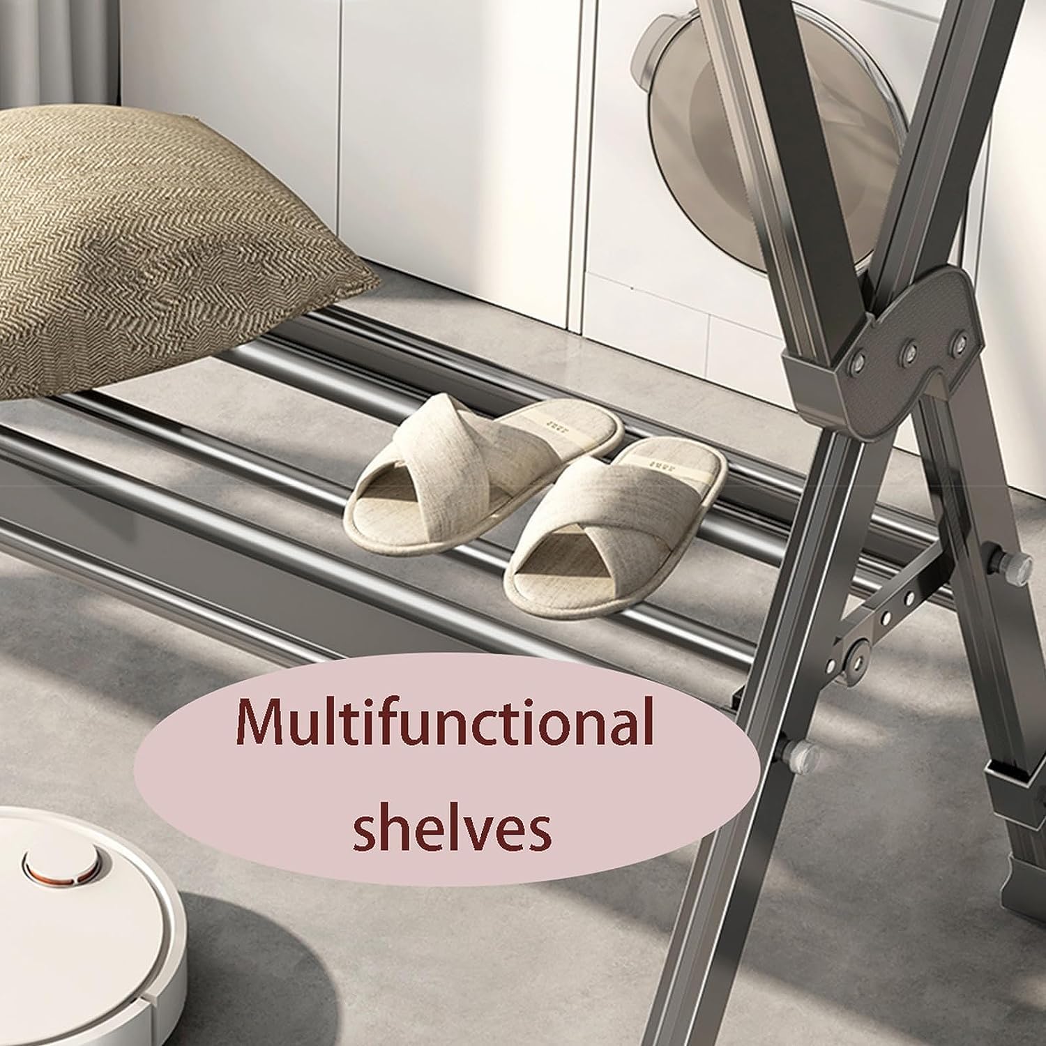 Clothes Drying Rack Airers Adjustable Clothes Drying Rack Folding Retractable Collapsible Free-Standing Clothing High Capacity Garment Easy Moveable,A-250 * 54 * 132cm