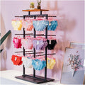 Boutique Underwear Metal Display Racks, Freestanding Clothing Store Commercial Shelves, Multifunctional Lingerie Slippers Shorts Swimwear Scarves Gloves Storage Hanger (Color : Black, Size