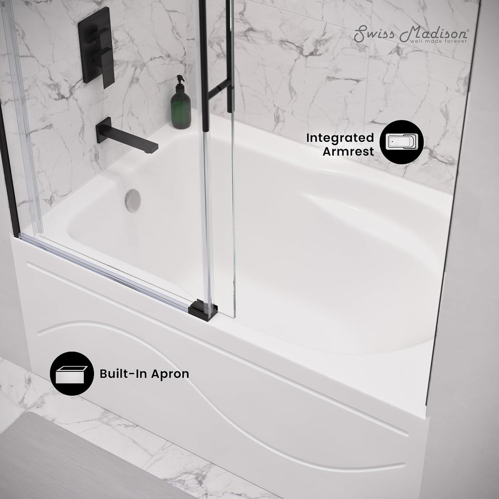 Ivy 48'' x 32' Bathtub with Apron Left Hand Drain in White