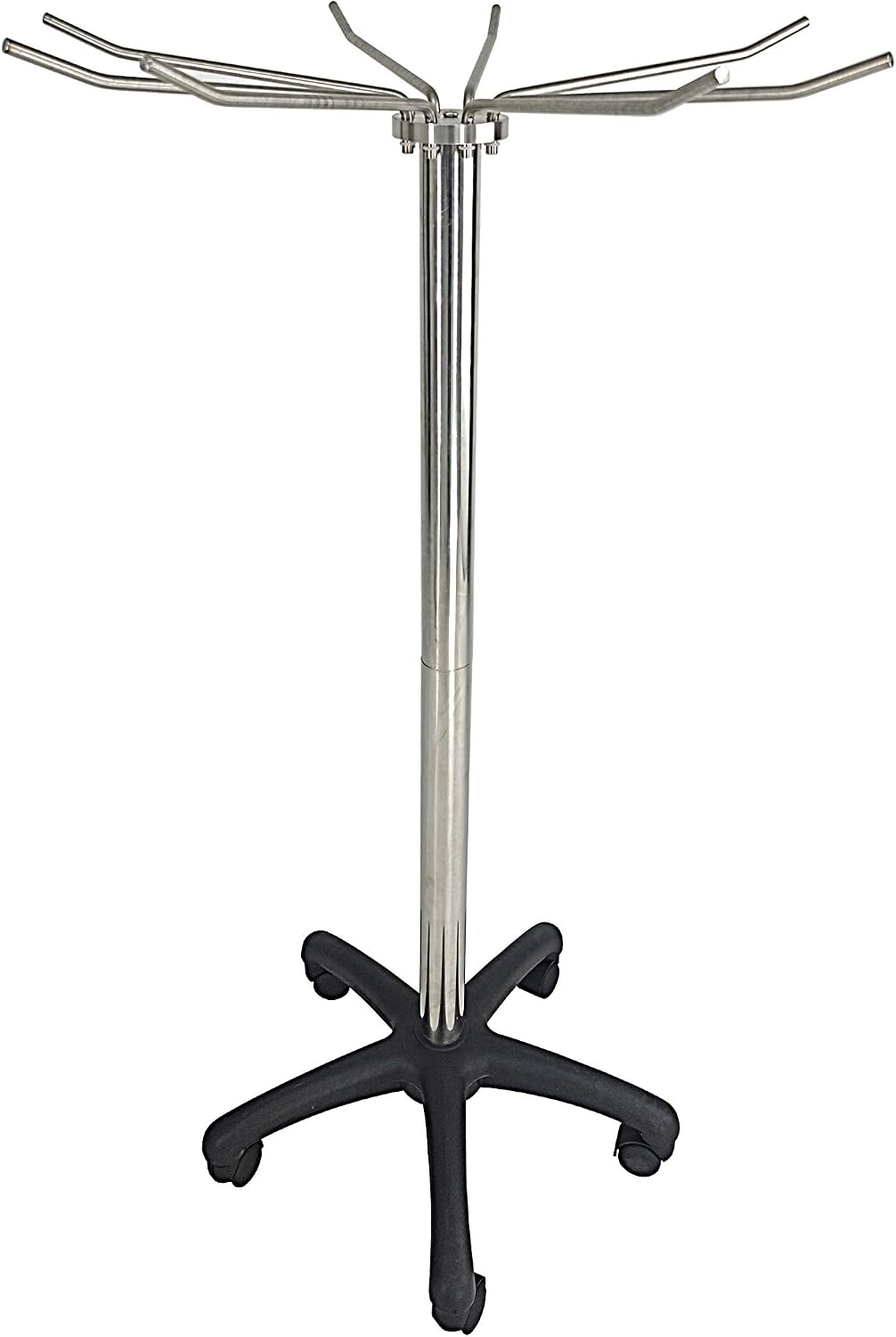 FixtureDisplays® Lead Apron Rack MRI X-Ray Protective Cover Mobile Rack with Wheels Stainless Steel Construction Non-Magnetic 1782-517W classic-NEW-2D