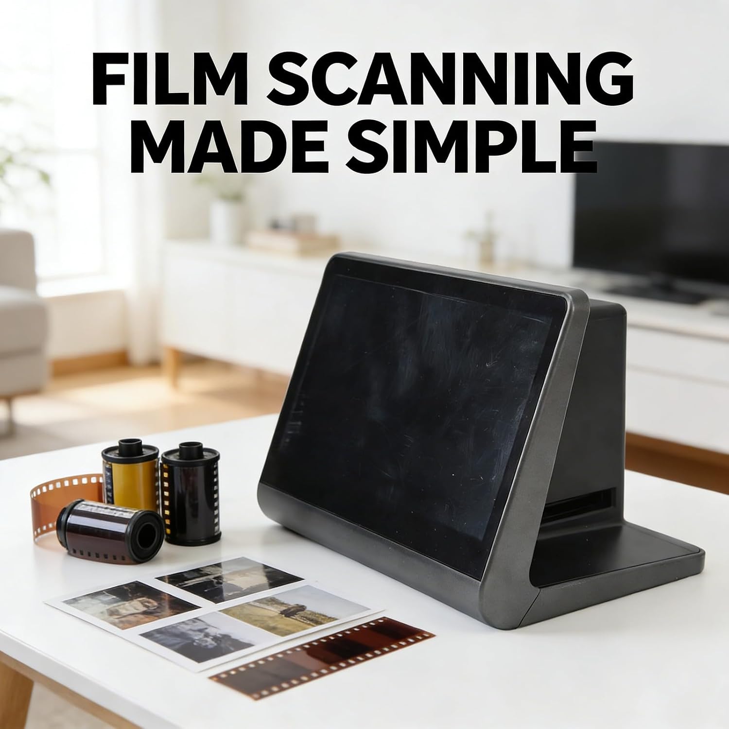 126 Film Digital Scanner 48MP with 7 - Inch HD Screen and 16G Storage - Fast 1 - Second Scan, Multi - Format 135 110 Super 8mm Film Digitizer for Restoring Old Photos and Slides