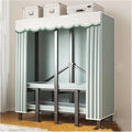 Heavy Duty Portable Wardrobe Closet, Foldable Clothe Rack With Cover, Metal Clothing Armoire Storage System Garment Racks, For Bedrooms(C,130cm)