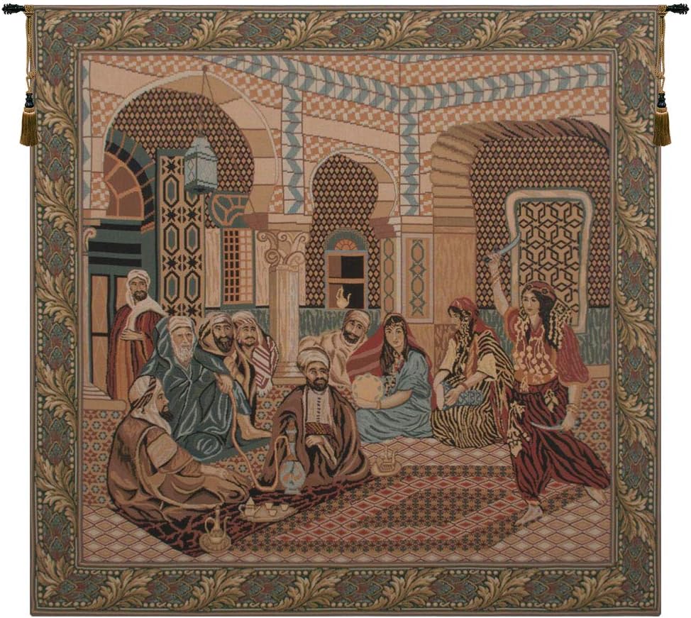 Musical European Tapestry - 62 in. x 60 in. Cotton/Viscose/Polyester by Charlotte Home Furnishings