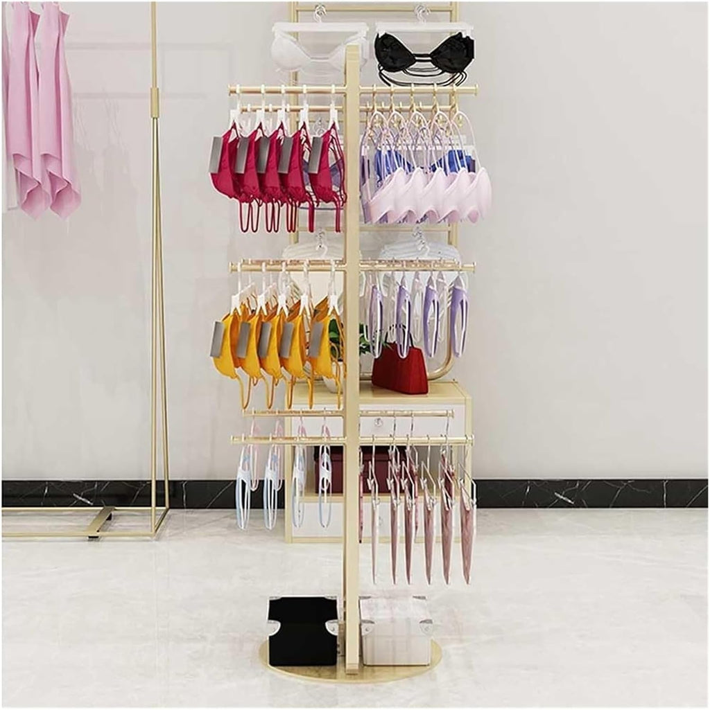 Clothes Rail Garment Rack Underwear Display Stand, Floor Bra Shelf Men's Shorts Display Rack Hanging Underwear Rack Clothing Display Stand for Shopping Mall, Underwe