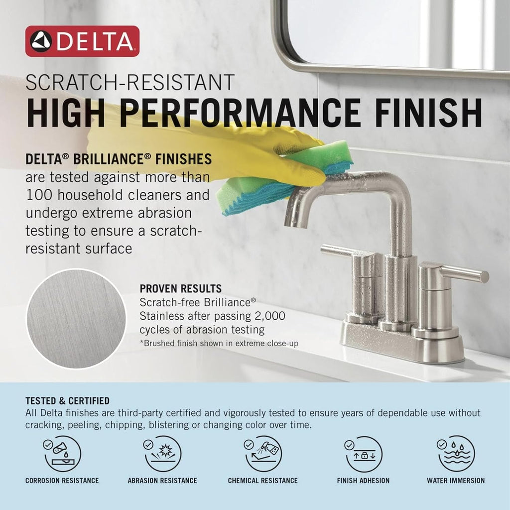Delta Ara Freestanding Tub Faucet with Hand Held Shower, Brushed Nickel Floor Mount Tub Filler, Stainless T4767-SSFL (Valve Not Included)