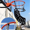 Basketball Return Attachment with 360° Rotating Chute, Outdoor Basketball Shot Returner, Plastic Basketball Net Catcher