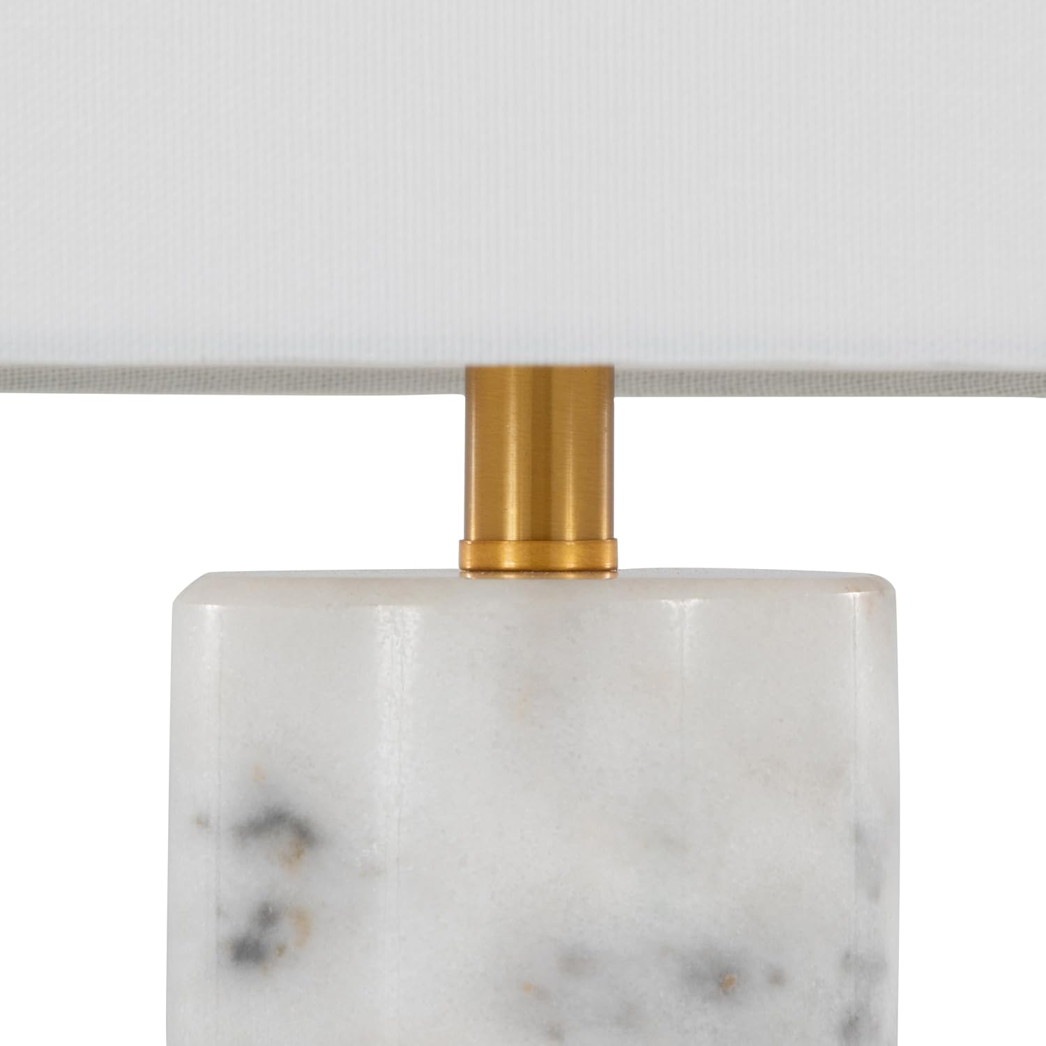 LumiSource Marbella 26' Marble Table Lamp Set of 2, Desk Lamp, Bedside Lamps for Night Stands, Nightstand Lamp, Small Lamp, Small Table Lamps for Living Room, White Table Lamps Set of 2