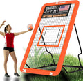 7x4 FT Multi-Sport Rebounder Net – Adjustable Training Net for Volleyball, Lacrosse, Baseball & Soccer – Heavy-Duty Steel Frame, High-Tension Net & Carry Bag for Indoor/Outdoor Practice