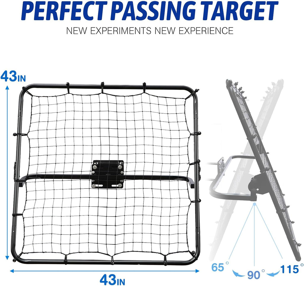 Basketball Rebounder Passback Net, Multi-Sport Training Rebound Net, Easy Set up on 2''~6'' Pole, Easy Adjustable, for Passing and Shooting Practice