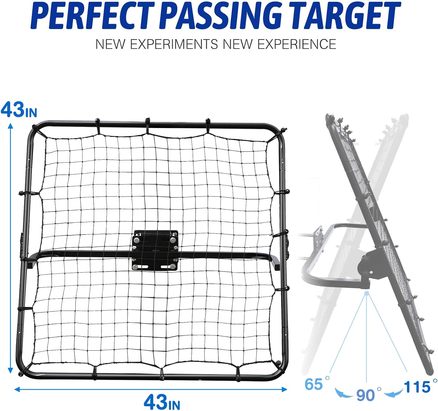 Basketball Rebounder Passback Net, Multi-Sport Training Rebound Net, Easy Set up on 2''~6'' Pole, Easy Adjustable, for Passing and Shooting Practice