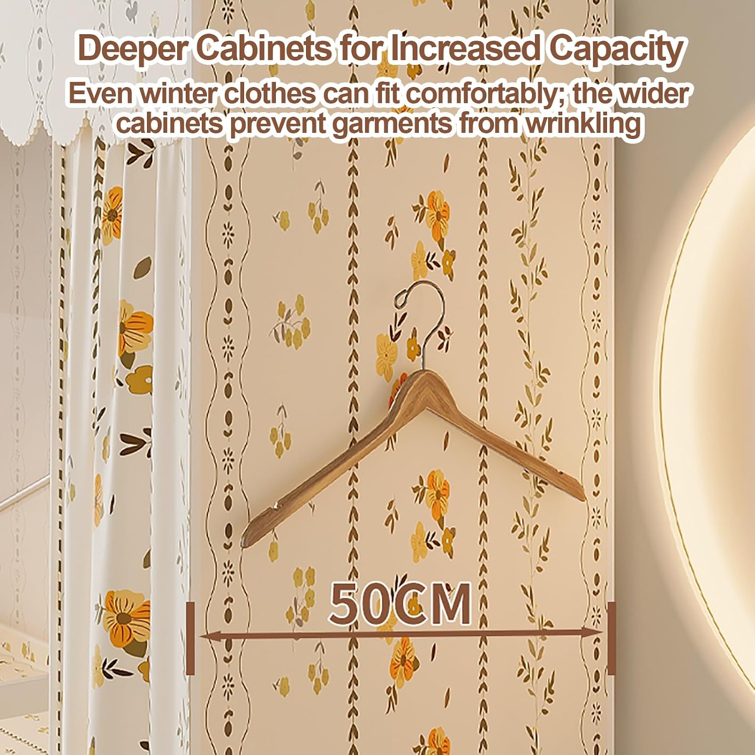 Foldable Wardrobe Closet With Cover, Metal Garment Rack, One-Piece Folding Base, Steel Tube Clothes Rack For Hanging Clothes, Curtain Clothing Organizer For Bedroom(Yellow1,130x170x50cm)