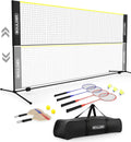 Boulder Portable Badminton Pickleball Net - Foldable/Extendable Poles for Multiple Sports Heights (UP to 5 ft) - Ideal for Tennis, Pickleball, Soccer Tennis - Easy Setup