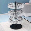 Socks Display Stand, Garment Rack, Floor Standing Bra Hangers Holder, Clothing Store Underwear Metal Rotating Display Rack for Underwear Panties (Color : Black, Size :