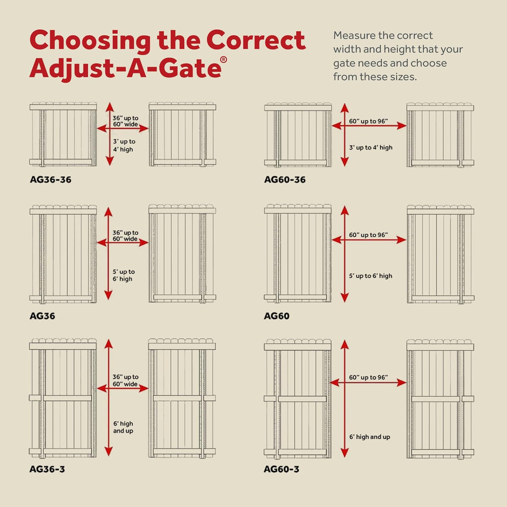 Adjust-A-Gate 2-Pack Anti-Sag Original Wide Width Full-Frame Gate Kit, Fits 60-90' Opening