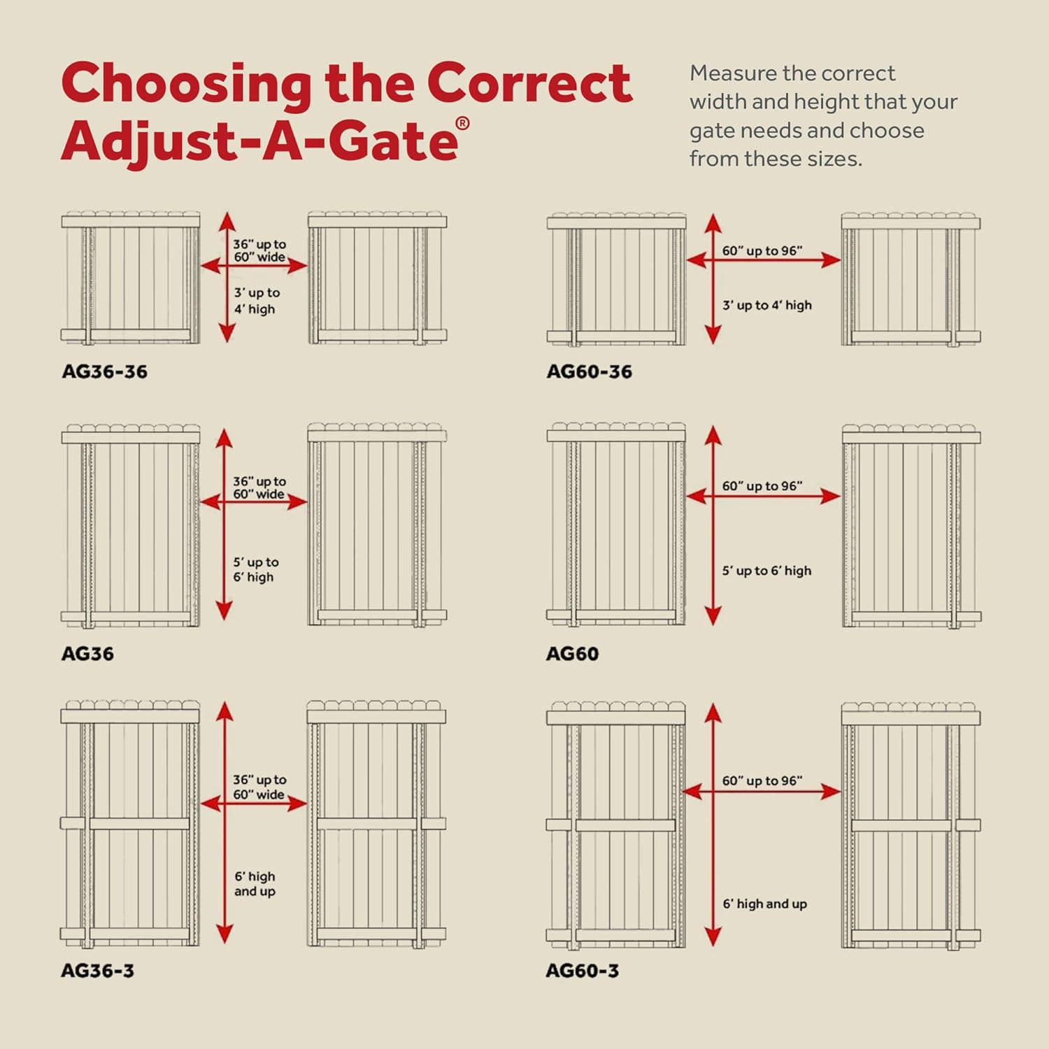 Adjust-A-Gate 2-Pack Anti-Sag Original Wide Width Full-Frame Gate Kit, Fits 60-90' Opening