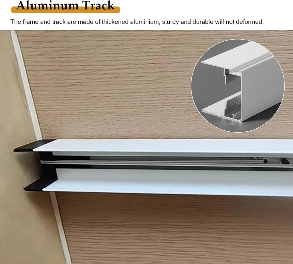 Accordion Door No Drill Telescopic Sliding Door for Doorway, Top Down Bottom Up Non-Woven Foldable Screen Door Kit, Internal/Exterior Telescopic Folding Doors(42x71in(107x180cm))