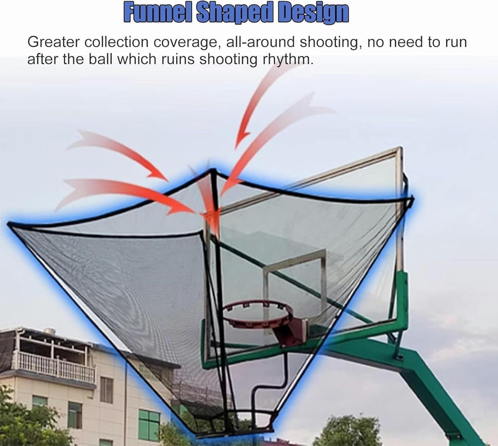 Shootaround Basketball Basketball Net Return Portable Shooting Trainer for Children Teenagers Adults Beginners Folding Metal Hanging Basketball Return Attachment Device