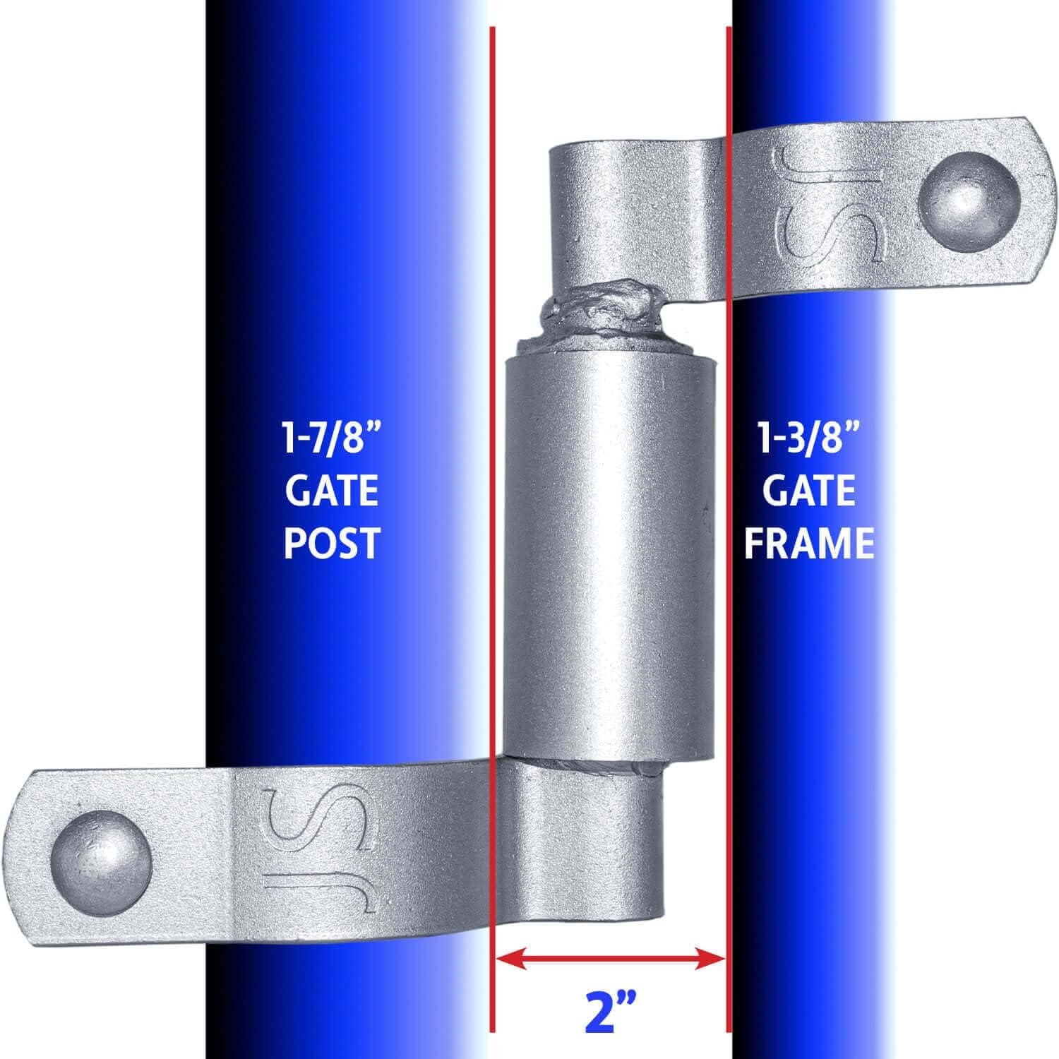 Chain Link Gate Spring Closer for 1-7/8' OD Gate Post and 1-3/8' OD Gate Frame - Self Closing - Economy CASE Qty 20