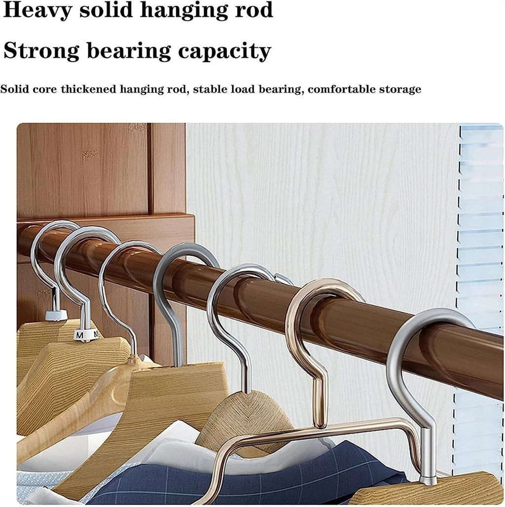 Wooden Coat Rack Freestanding Garment Rail with Hooks, Bamboo Corner Floor Hanger for Hats, Coats, Bags, Bedroom, Entryway, Hallway (Walnut, 170cm)