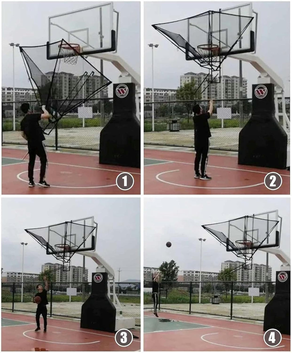 Shootaround Metal Basketball Rebounder for Hoops Basketball Basketball Net Rebounder Basketball Rebounder for Training Exercises